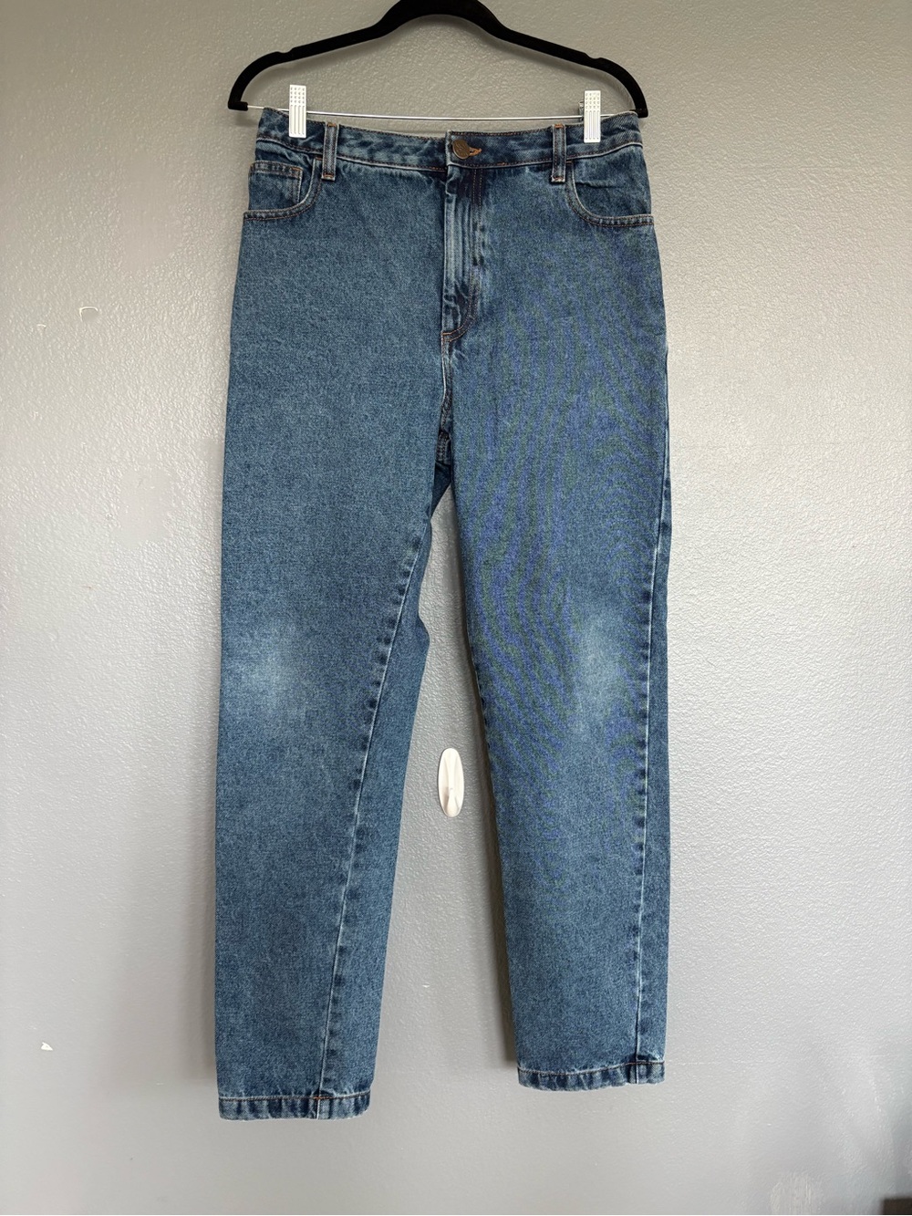 Lucy & Yak Organic Cotton High Rise Straight Leg Jeans W30 Blue Denim - Picture 3 of 6